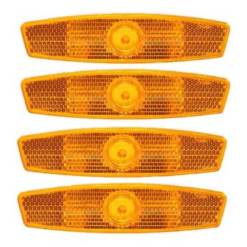 4pcs Safety Bike Bicycle Spoke Reflector Warning Light Clip Vintage Mount Reflective Light Rim Tube Wheel Safety Reflector N5H4