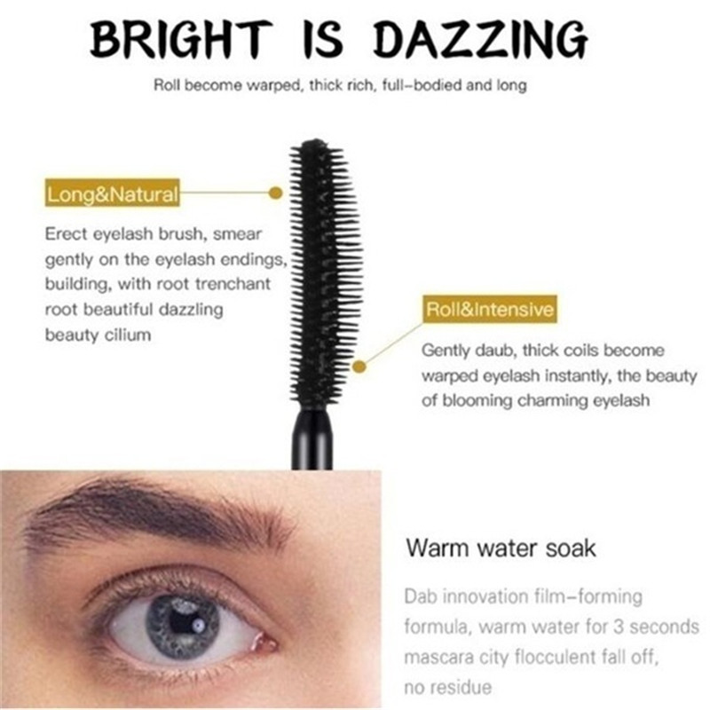 4D Silk Fiber Lash Mascara Makeup Eyes Waterproof Volume False Eyelashes Curling Thick Black For Rimel Lashes Cosmetics Maskara