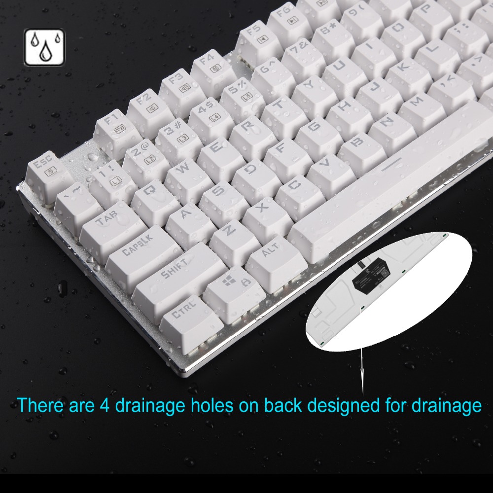 Z-88 RGB Mechanical Gaming Keyboard Aluminum Outemu Switches Anti-Ghosting Gamer Keyboards with Customizable Backlight