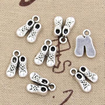 20pcs Charms Shoe 14x10mm Handmade Craft Pendant Making fit,Vintage Tibetan Silver color,DIY For Bracelet Necklace