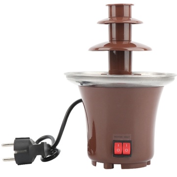 AD-New Mini Chocolate Fountain Three Layers Creative Chocolate Melt With Heating Fondue Machine Diy Melt Waterfall Pot Melting T