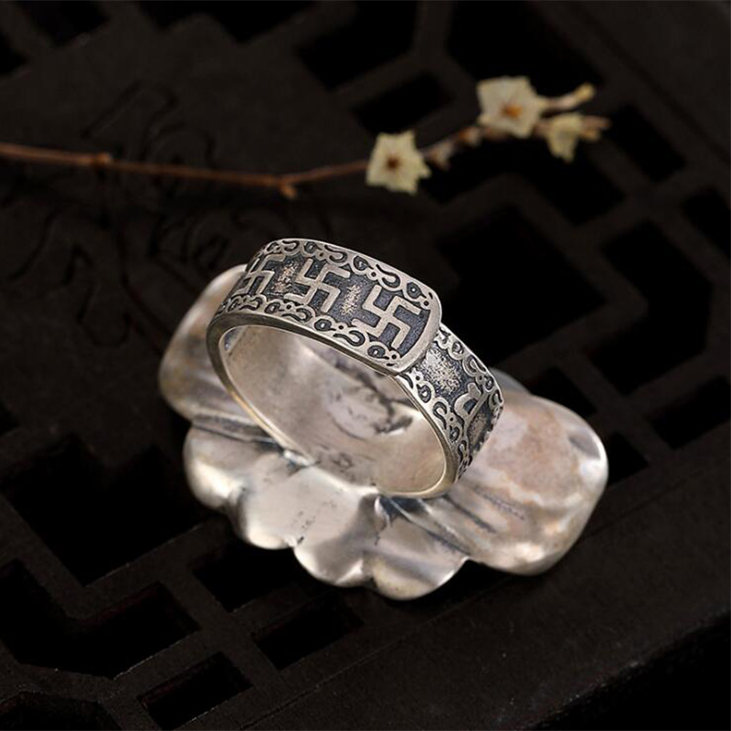 2019 Vintage natural stone Good luck Jade Adjustable Toe Rings 100% Real 925 sterling silver 925 fine Jewelry for Women rings R8