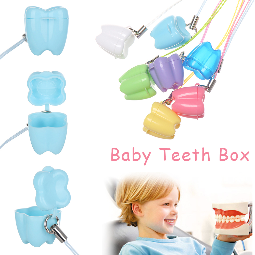 10Pcs New Colorful Baby Teeth Milk Teeth Box Children's Tooth Case Denture Accessories Dental Clinic Gift