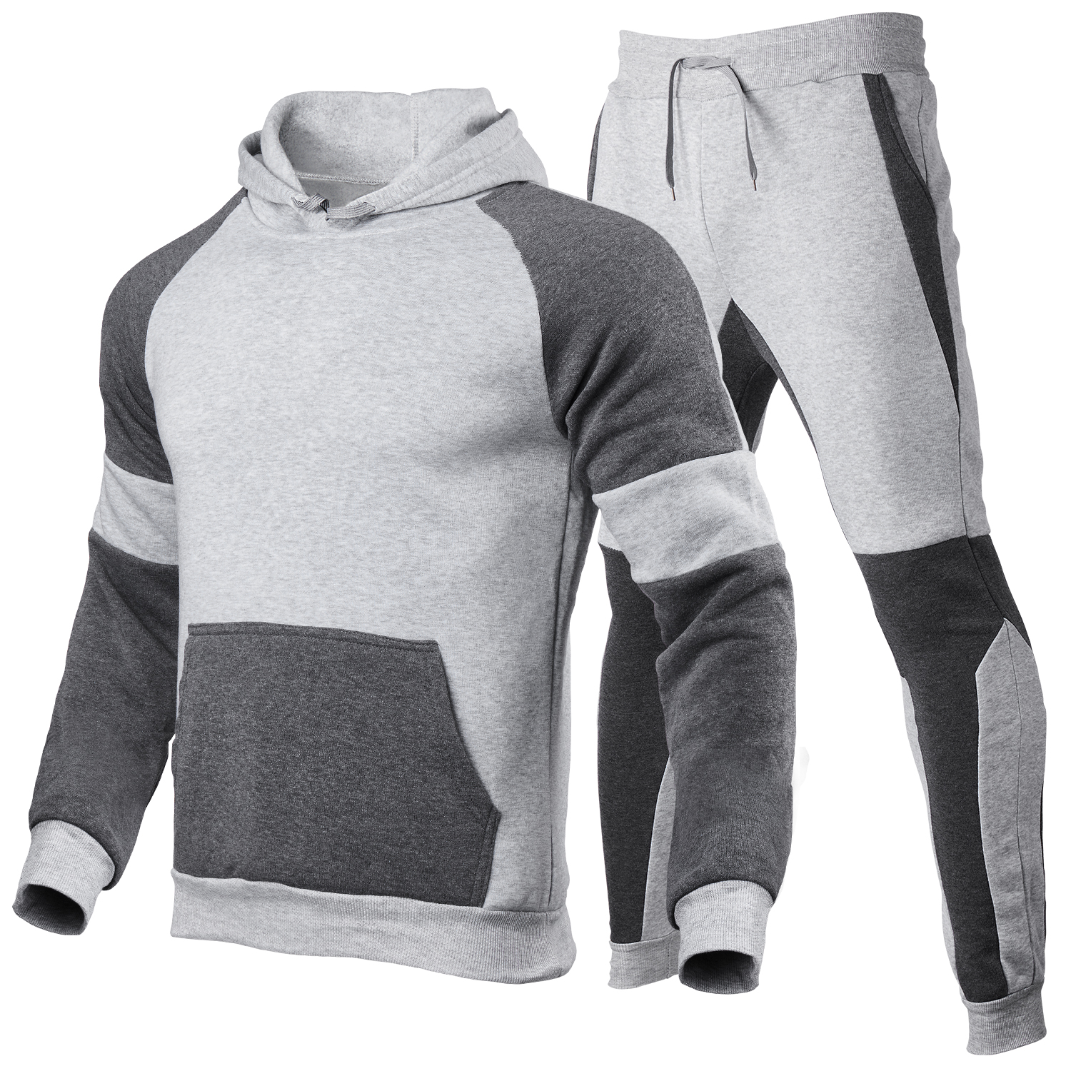 2 Pieces Sets Tracksuit Men Hooded Sweatshirt+pants Pullover Hoodie Sportwear Suit Casual Fashion Outwear Clothes Streetswear