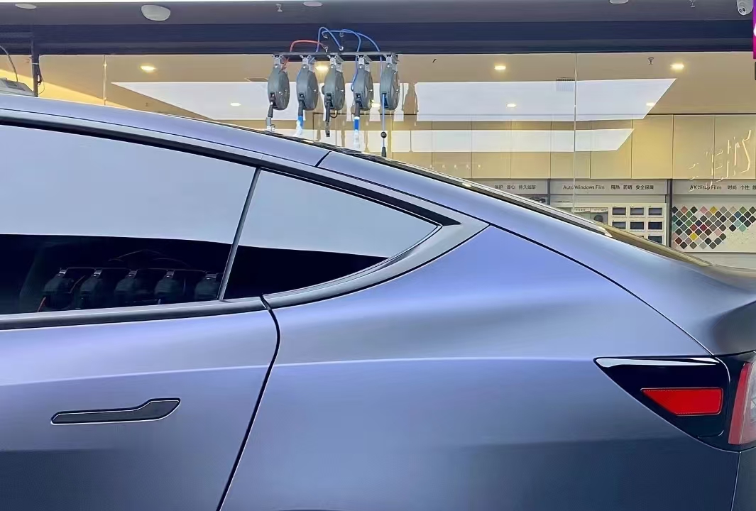 matte blue car wrap vinyl