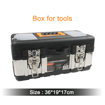 Portable Large stainless steel toolbox household maintenance electrician plastic Tool Box Multifunctional set Free shipping 14