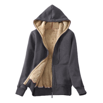 Women's 2020 spring Casual Women Hoodies Sweatshirt Coat Zip Up Outerwear Hooded Jacket Plus Size velvet Outwear Jacket Coat