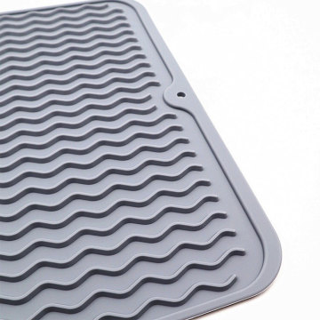 Silicone Dish Drying Mats Thickness Heat Resistant Trivet Drip Tray Cup Coasters Non-Slip Pot Holder Table Kitchen Accessories
