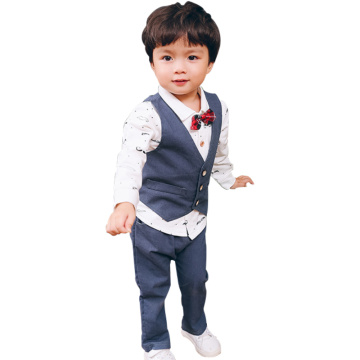 Kids Boy Blazers and Suit Vest Shirt Pants 3 Pieces Costumes for Boys Wedding Sets 2019 Children's Formal Suit Blazers