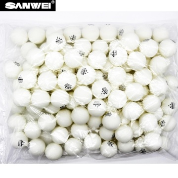 100 balls SANWEI table tennis balls 1-star seamed plastic 40+ ABS new material poly ping pong ball tenis de mesa