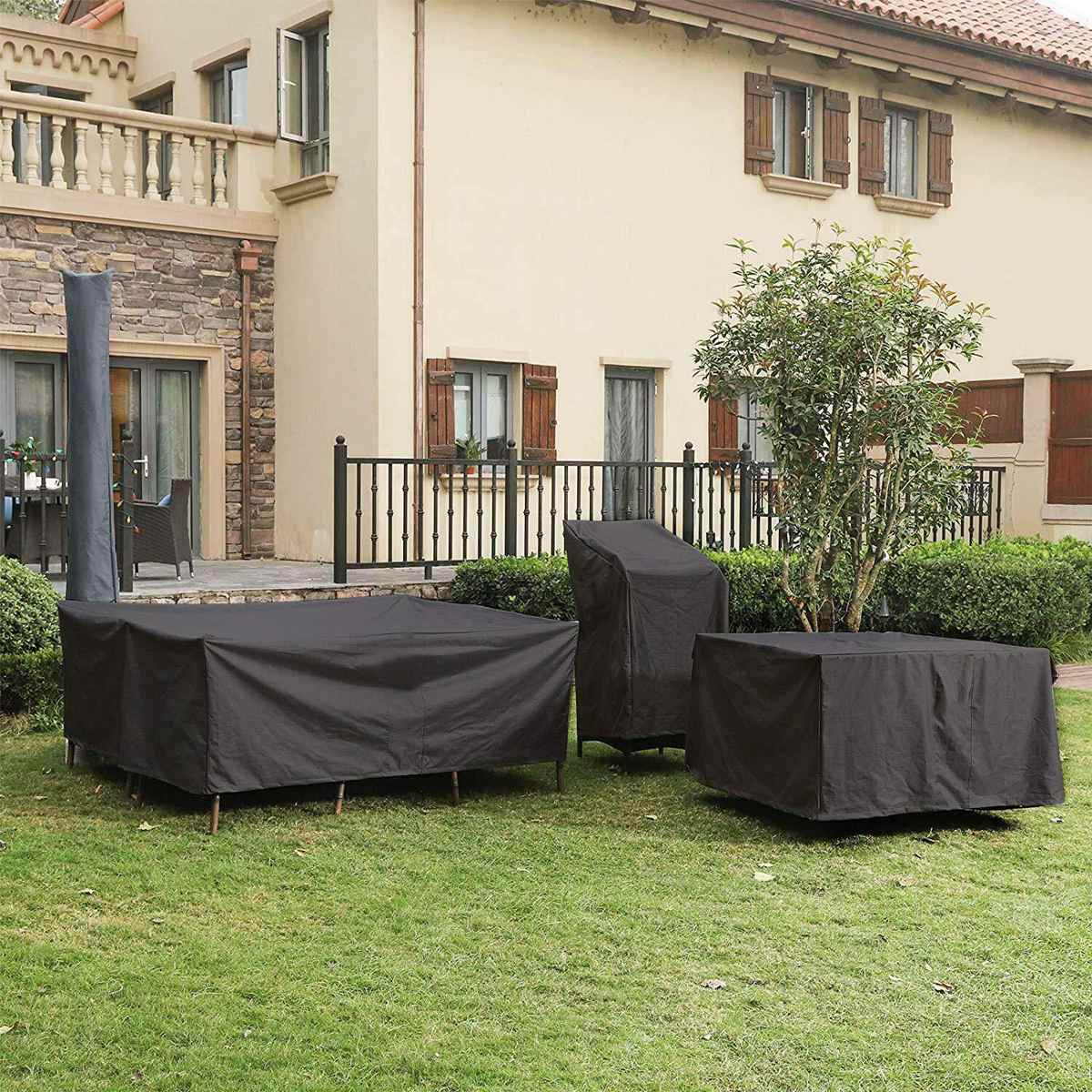 Outdoor Patio Furniture Covers Dustproof Cover For Rattan Table Cube Chair Sofa Waterproof Rain Garden Patio Protective Cover