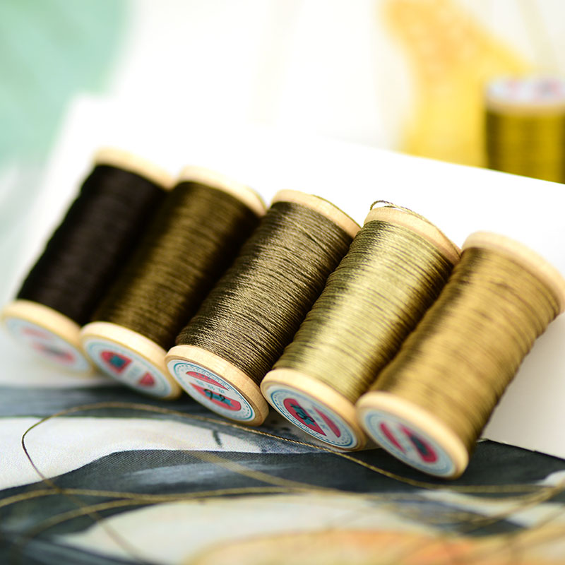 Hand-woven embroidery thread Tassels Line Roll Of 0.3mm polyamide fibre line 50M High strength 3 Strands Thread Khaki