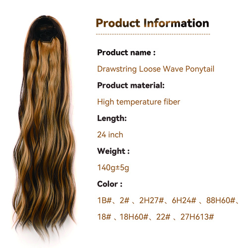 Alileader Top Grade Long Curly Ponytail Heat Resistant Fiber Water Wavy Ponytail Synthetic Clip In Hair Extension Supplier, Supply Various Alileader Top Grade Long Curly Ponytail Heat Resistant Fiber Water Wavy Ponytail Synthetic Clip In Hair Extension of High Quality