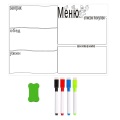 A4 Dry Erase Magnetic Whiteboard Marker Weekly Planner Menu Board Meal Grocery List Note Magnetic Dry Erase Board Daily Planner