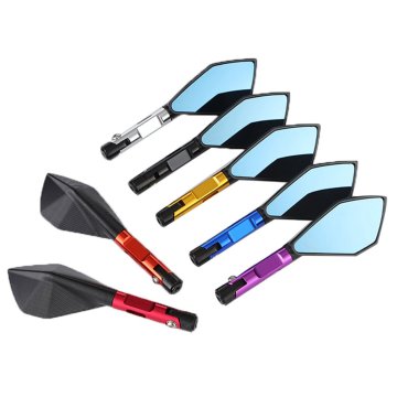 1 Pair 22cm length Motorcycle Modified Aluminum Rearview Mirror Rearview Mirror Inverted Mirror Street Car Rearview Mirror