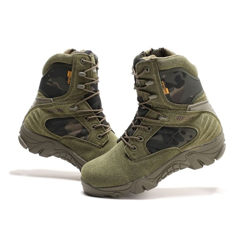 Men Desert Tactical Military Boots Mens Work Safty Shoes Special Force Waterproof Army Boot Lace Up Combat Ankle Boots Big Size