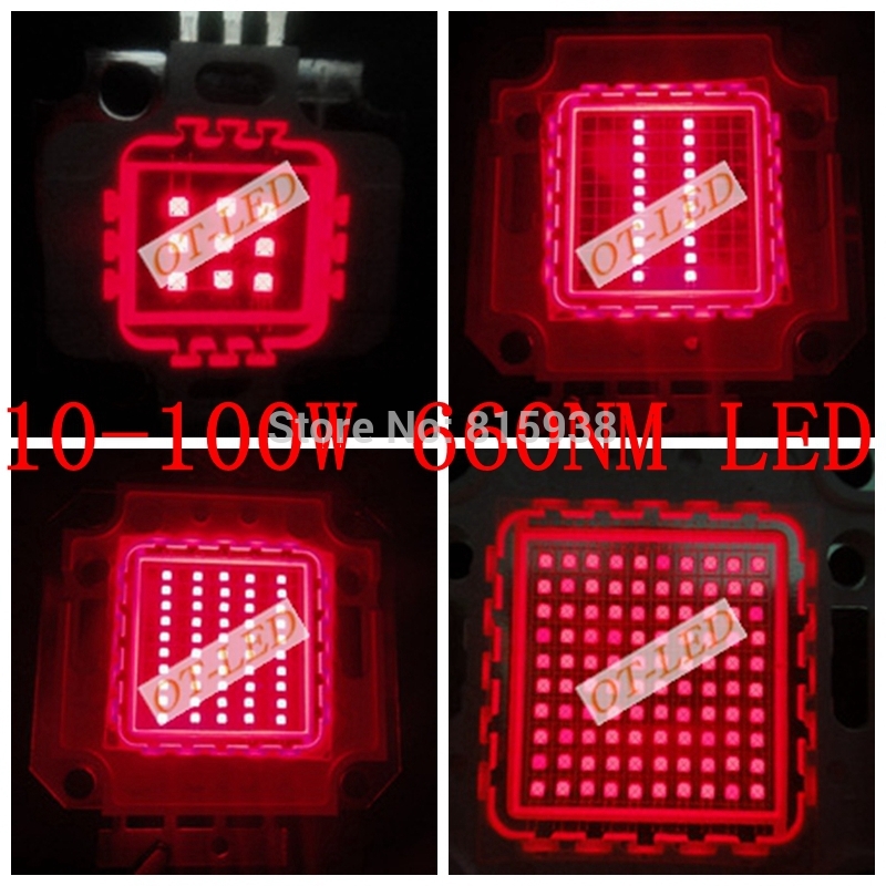 High Power LED Chip 660nm Deep Red LED Grow Light 660 nm 3W 5W 10W 20W 30W 50W 100W COB Emitter for Plant Growing Tank Aquarium