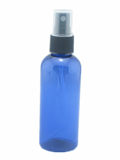 100ml empty plastic bottle , clear/blue pet bottle with transparent/white/black fine mist,atomizer sprayer X 5