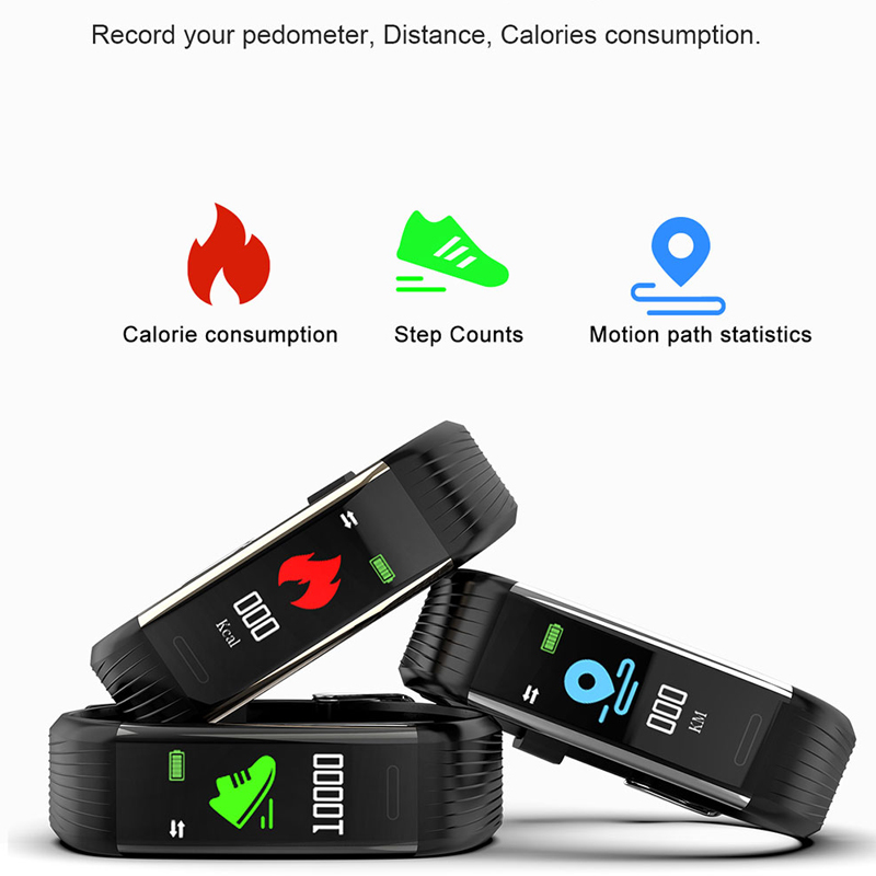 2020 Smart Wristband Fitness Bracelet Blood Pressure Measurement Smart Bracelet Heart Rate Waterproof Pedometer Smart Band Watch