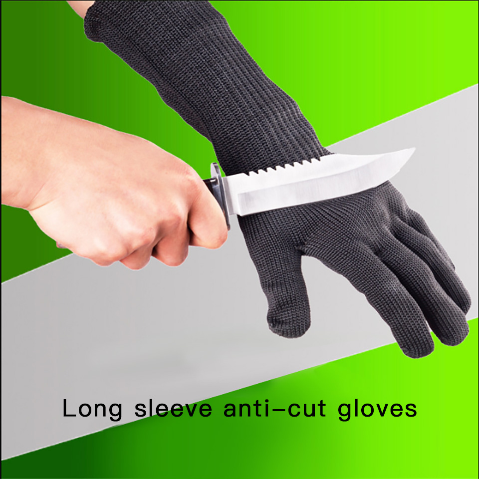 1Pair Anti Cut Gloves Cut Proof Stab Resistant Stainless Steel Wire Metal Mesh Kitchen Welding Gardening Gloves Home Clean Work