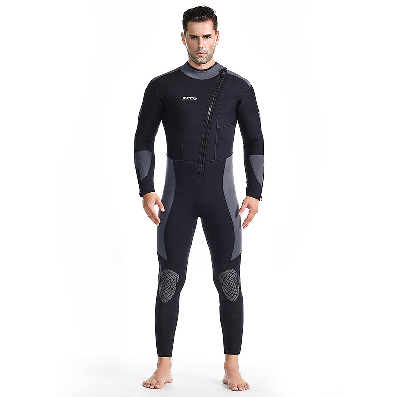 ZCCO 5MM neoprene Wetsuit Men women Scuba deep diving suit Snorkeling Surfing one piece set spearfishing Cold-proof swimsuit