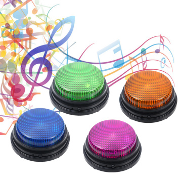 Recordable Talking Button with Led Function Learning Resources Answer Buzzers Recording Sound Button Interactive Toy Noise Maker