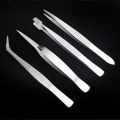 4Pcs/Set Precision Tweezers Stainless Steel Thick Electronics Forceps Eyebrow Tweezers Anti-Skid Makeup Repair Multi Tools