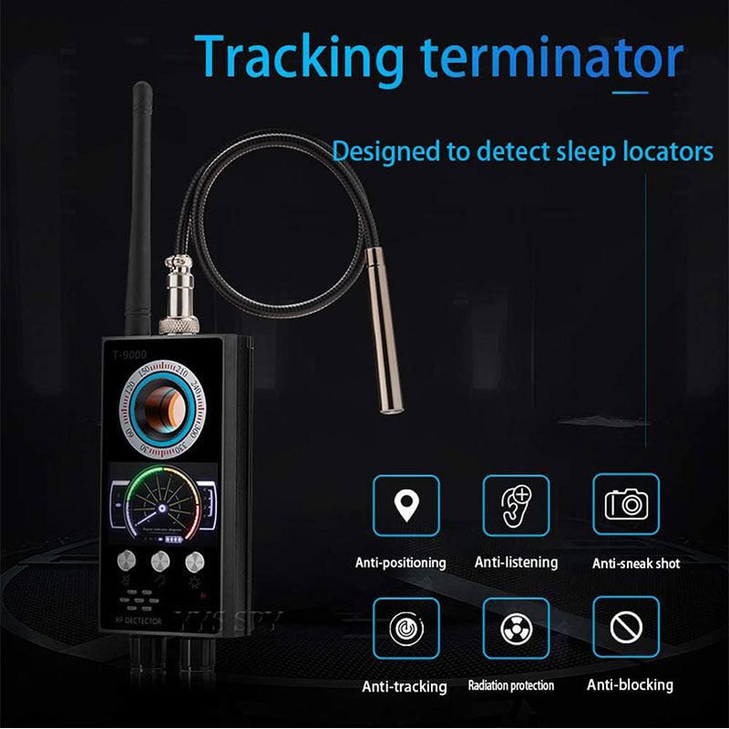 IR Laser RF Detector T9000 Anti Spy Cam Hidden Camera Scanner WiFi Signal GPS GSM Radio Phone Tracker Finder Private Security