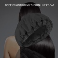 Deep Conditioning Heat Steam Cap Microwavable Micro-Hair Cap Hair Thermal Treatment Cap for Styling Tools Black
