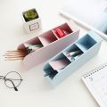 Multi-function 4 Grid Desktop Pen Holder Office School Storage Case Box Wheat Straw Desk Pencil Organizer Stationery