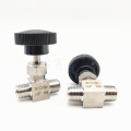 Adjustable Needle valve 1/8" 1/4" 3/8" 1/2" male thread stainless steel 304 Flow Control crane Straight needle valve