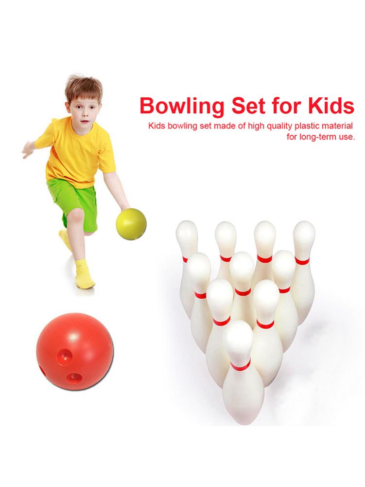 Kids Bowling Set Includes 10 Pins And 2 Balls Perfect Bowling Set With Storage Box Gifts For Children Indoor Training Boys Girls