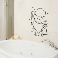 Shower Glass Door Stickers Kids Bathing Wall Stickers Cute Waterproof Removable for baby Bathroom Decor Stickers Wall Art Decals