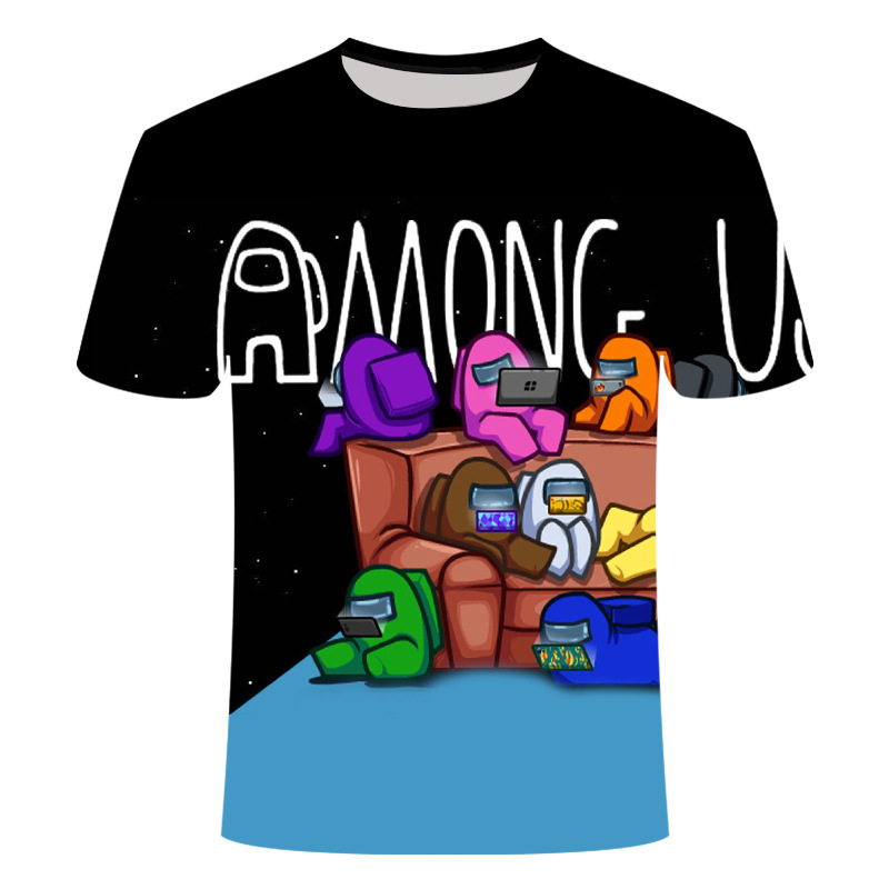 New Game Among Us T-shirt Short Sleeve Cartoon T-shirt For Kids Boys 3D Printed Tops Impostor Graphic Hip Hop Unisex Clothing