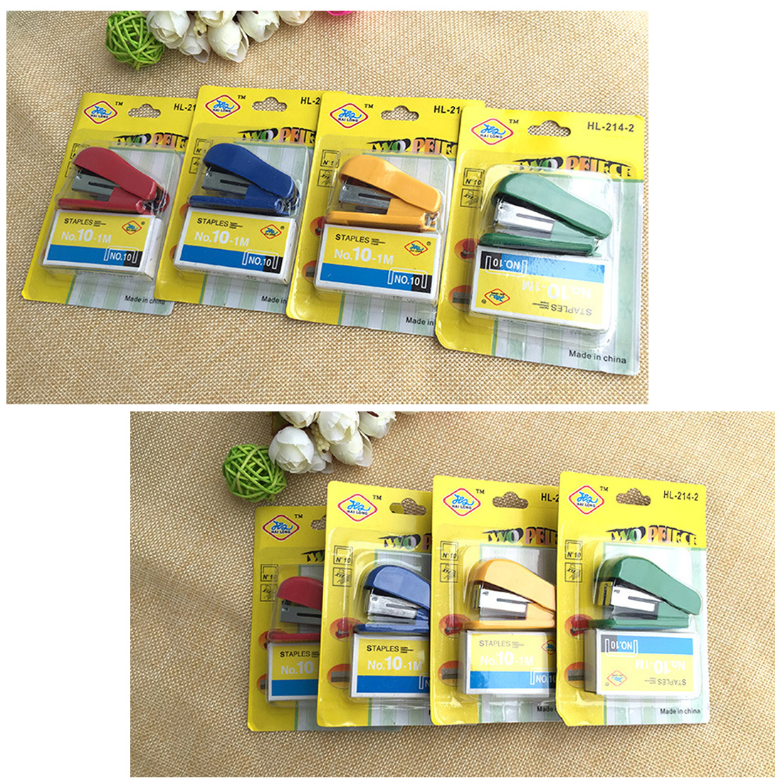 FangNymph Kawaii Super Mini Small Stapler Useful Mini Stapler Staples Set Office Binding Stationery Random color