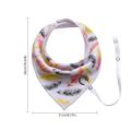 Baby Triangle Towel Pure Cotton Double-deck Baby Bib With Chain Thick Water Absorption Newborn Fashion Scarf Bib Kids' Things