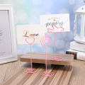 Desk Notes Folder Unicorn Heart Shape Clips Wedding Favors Place Card Holder Table Photo Memo Number Name Clips Message Clips