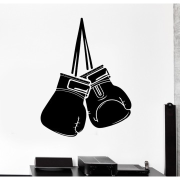 Wall Sticker Sport Box Boxing Gloves Martial Arts Fight Vinyl Decal