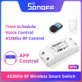 Itead Sonoff RF 433MHZ Smart Wifi Remote Switch Operated and Controlled Via eWeLink APP Works With Alexa Google Home IFTTT