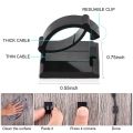 50 pcs Self Adhesive Cable Clamp Plastic Rectangular Cable Clips Cable Tie Quick Bind Cable Wire Cord Management Holder for Car
