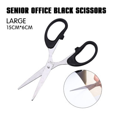 1p Senior Office Black Scissors Paper Scissors Manual Scissors Essentials Stainless Steel (large Size) Office 3 Sizes Plastic