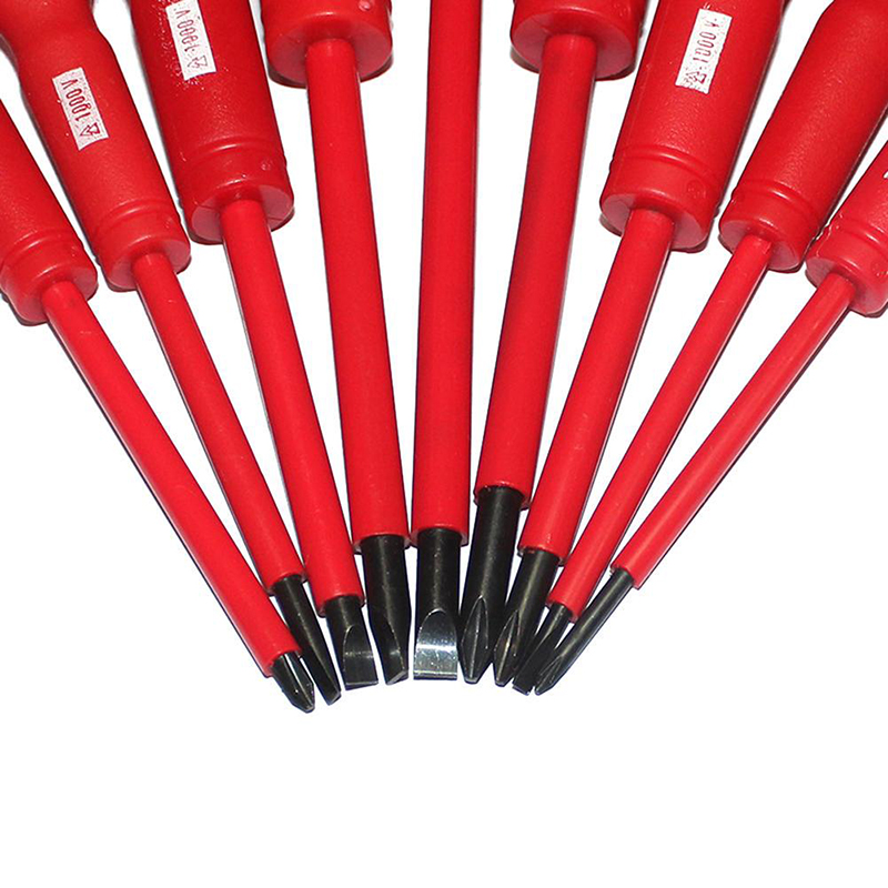 KALAIDUN Screwdriver Set 9 Pcs/set Magnetic Insulated Handle Tools High Voltage 1000V Slotted Phillips Screw Driver Electrician