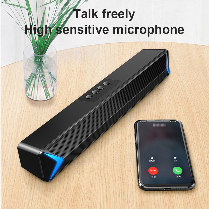 2020 TV Sound SD Card Bar AUX USB Wired And Wireless Bluetooth Home Theater FM Radio Surround Soundbar For PC TV Speaker