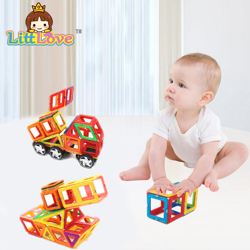 48Pcs Big Size Truck Magnetic Construction Building Blocks Toys DIY 3D Magnetic Designer Educational Bricks Toys For Children