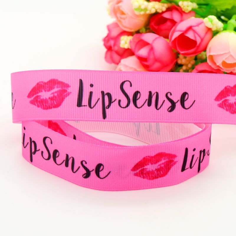 7/8'' Free shipping lip kiss printed grosgrain ribbon hairbow headwear party decoration diy wholesale 22mm D496