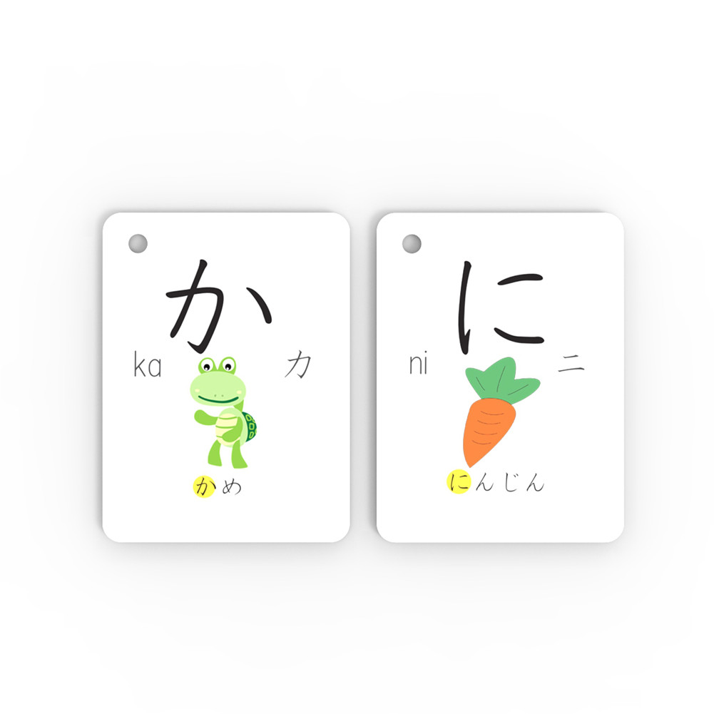 Japanese Language Hiragana Katakana Syllabary Gojūon Learning Card Pocket Flash Learn Education teaching Toys Card Book for Kid