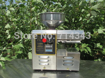 Electric Oil Pressers Oil Mill Expeller Peanut Soy Rapeseed Sesame Seeds Full-automatic Stainless Steel Home Use Small Size