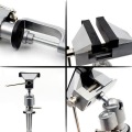 Universal Table Vise Swiveling Head Clamp for Crafting Painting Sculpting Electronics Soldering Clamp-On Vise Swivel Vise