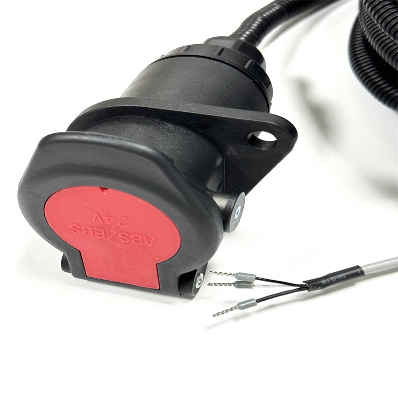 24V 15Pin Trailer Socket with Cable, EU Plug Adapter Wiring Harness for Caravan  RV ABS Trailer