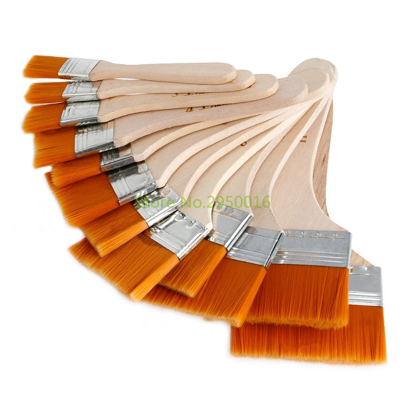 12Pcs/Set Wooden Oil Painting Brush Artists Acrylic Oil Paint Brushes Tool Art Supply 12 sizes C26